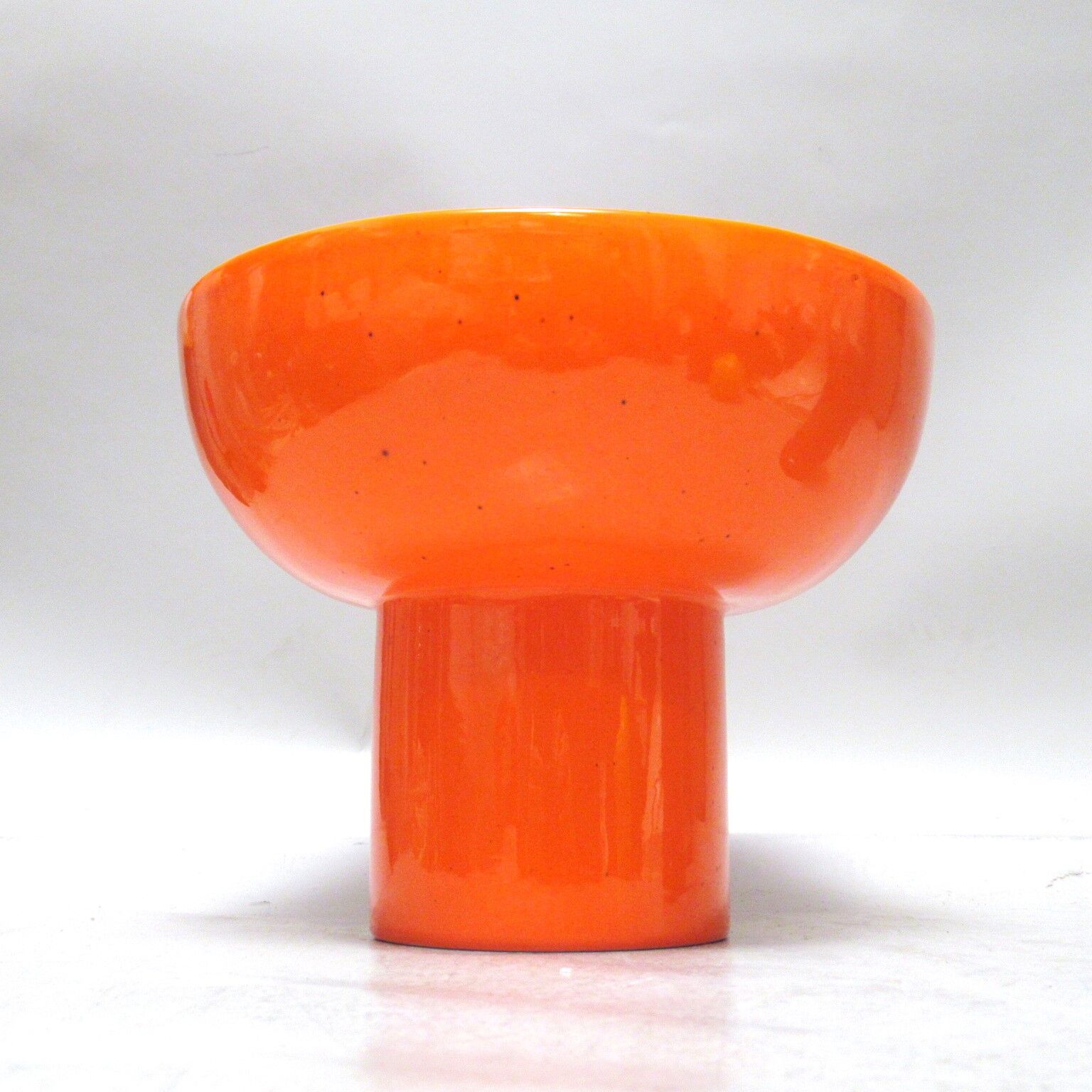 Orange ceramic vase Italy 60s