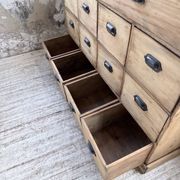 Meuble de métier pin à tiroirs 1950