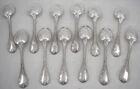 Christofle Marly, 12 dessert spoons, silver-plated metal, 17 cm.