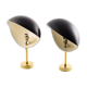 1960's black shell wall sconces