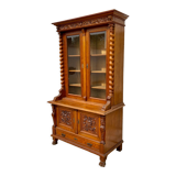 Renaissance style walnut buffet bookcase