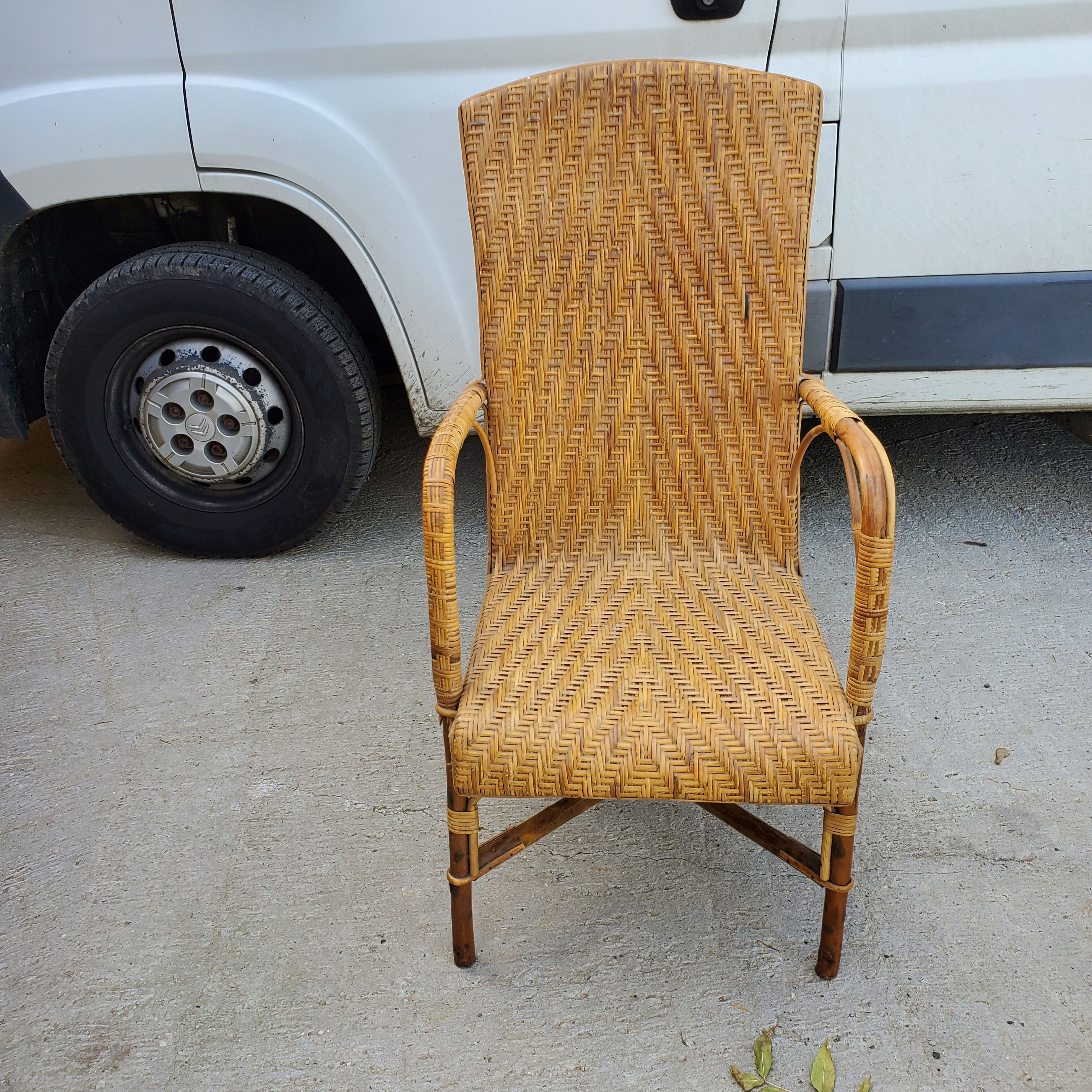 Wicker armchair