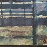 Vintage Oil Painting Industrial Landscape signed ÖRJAN WALLERT (1949)