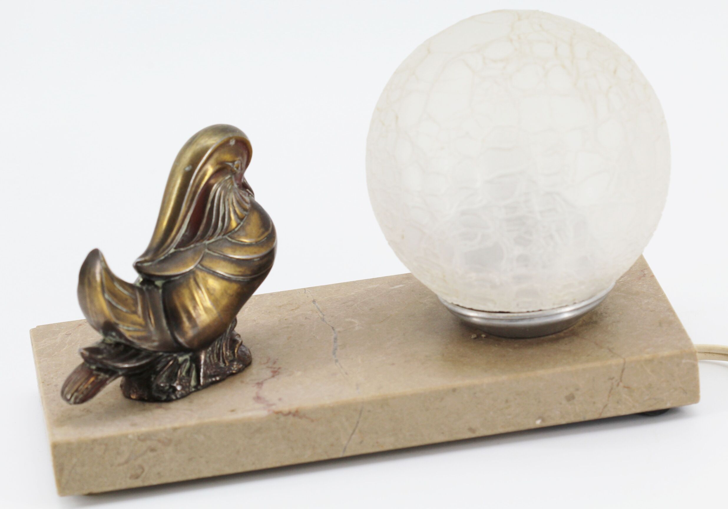 Lampe art déco oiseau