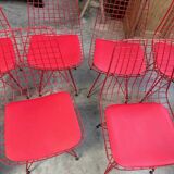 Suite of 10 metal chairs
