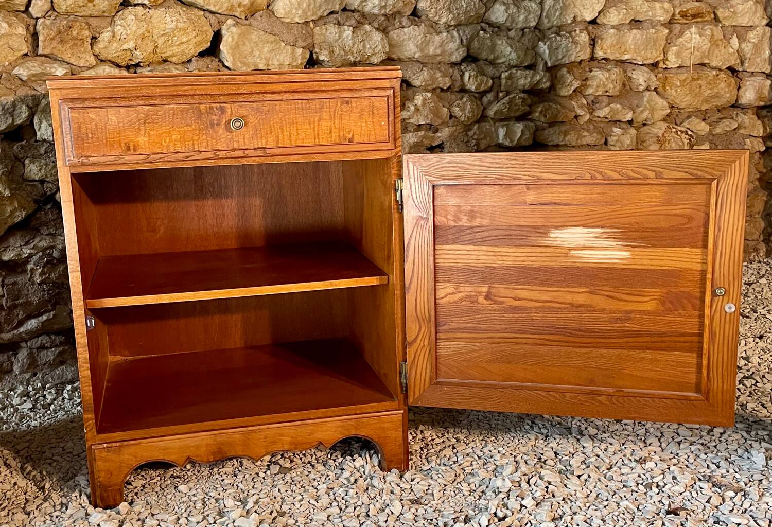 Low sideboard and jam cupboard set - solid wood