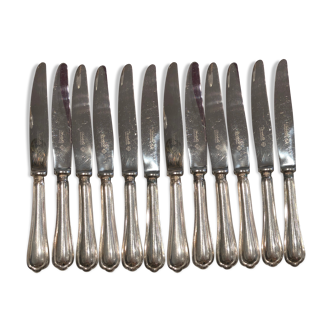 Christofle lot of 12 Spatours table knives