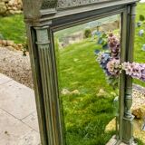 Antique olive green mirror