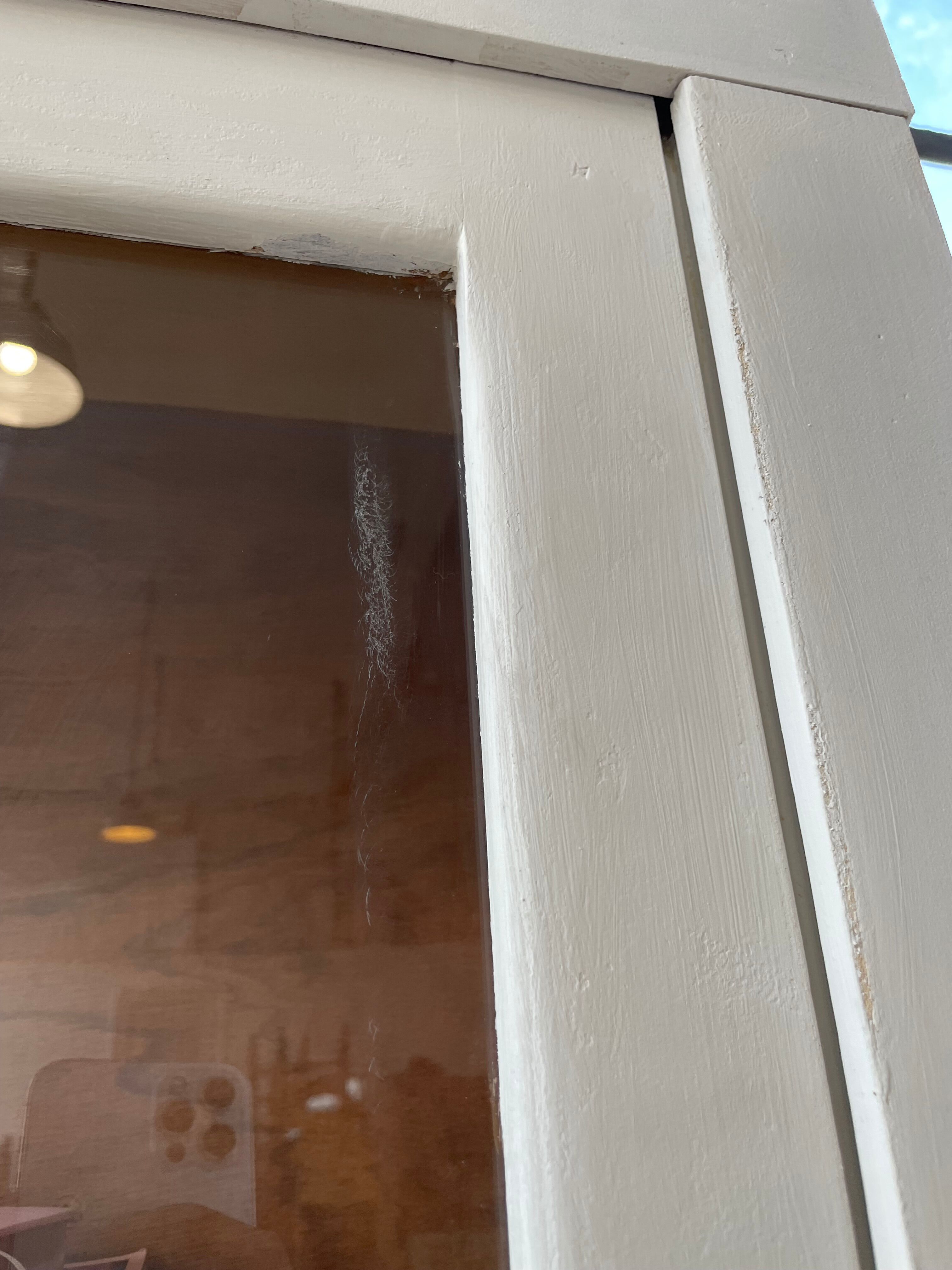 Library showcase ivory white sliding doors