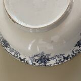Boulenger blue ironstone salad bowl with Floréal pattern