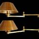 Pair of Empire pine cone gilded metal articulated wall lights