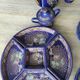 Superb complete table service "Taous" in cobalt blue porcelain.