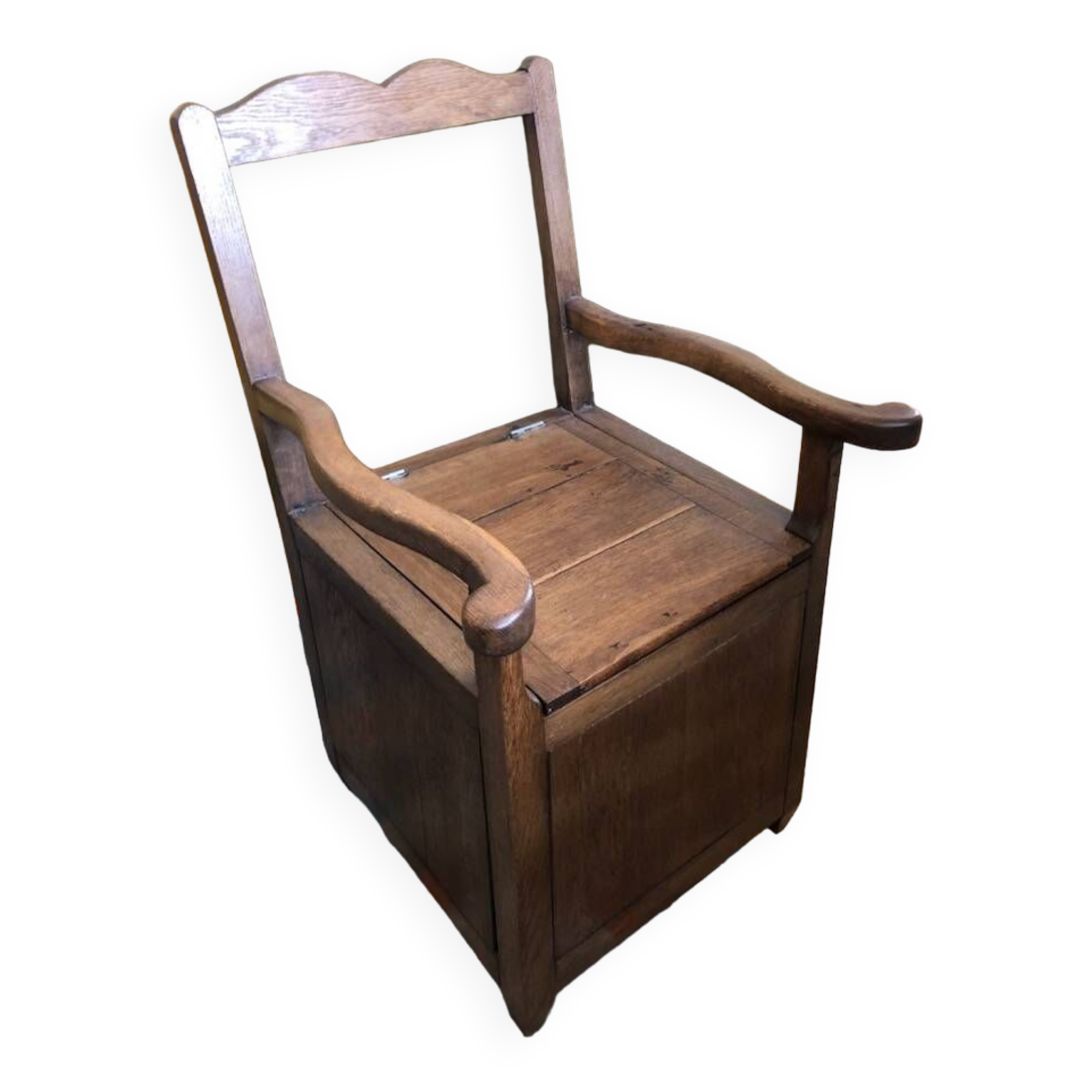 Oak commode chair