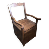 Oak commode chair