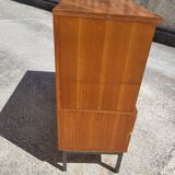 1960 vintage furniture teak plate showcase chest