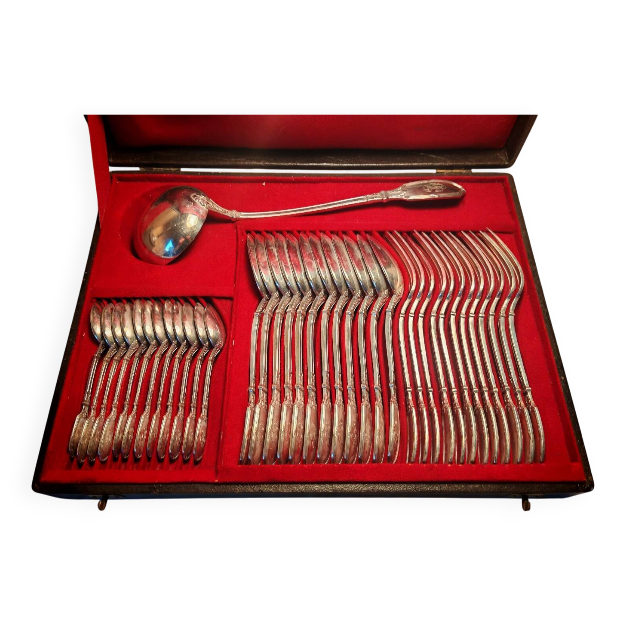 Silver-plated cutlery set, 1900