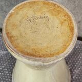 Puisaye ceramics: Georges Robin / brutalist diablo vase 1950