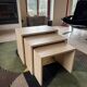 Lot de 3 tables gigognes en travertin