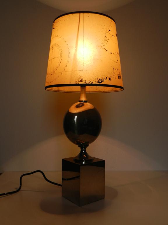 Lampe métal chromé Philippe Barbier
