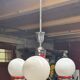 Suspension a trois boules opaline italien style targetty années 1960 70