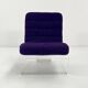 Fauteuil Space Age en plexiglas avec coussin mauve, 1970