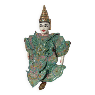 Antique wooden Asian marionette dolls