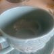 Set of 4 soup / consommé cups and saucers in ceramic.