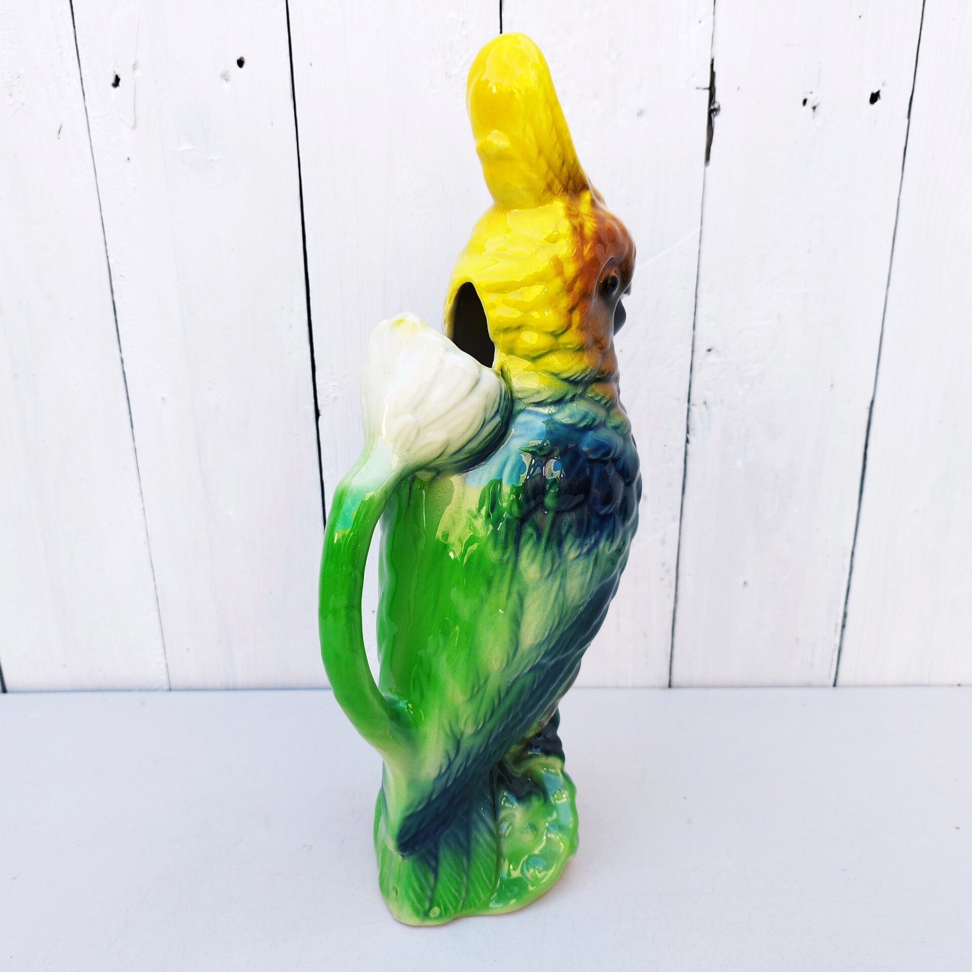 Pitcher cockatoo earthenware Saint Clement Vintage
