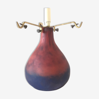Pied de lampe pâte de verre La Rochére vintage
