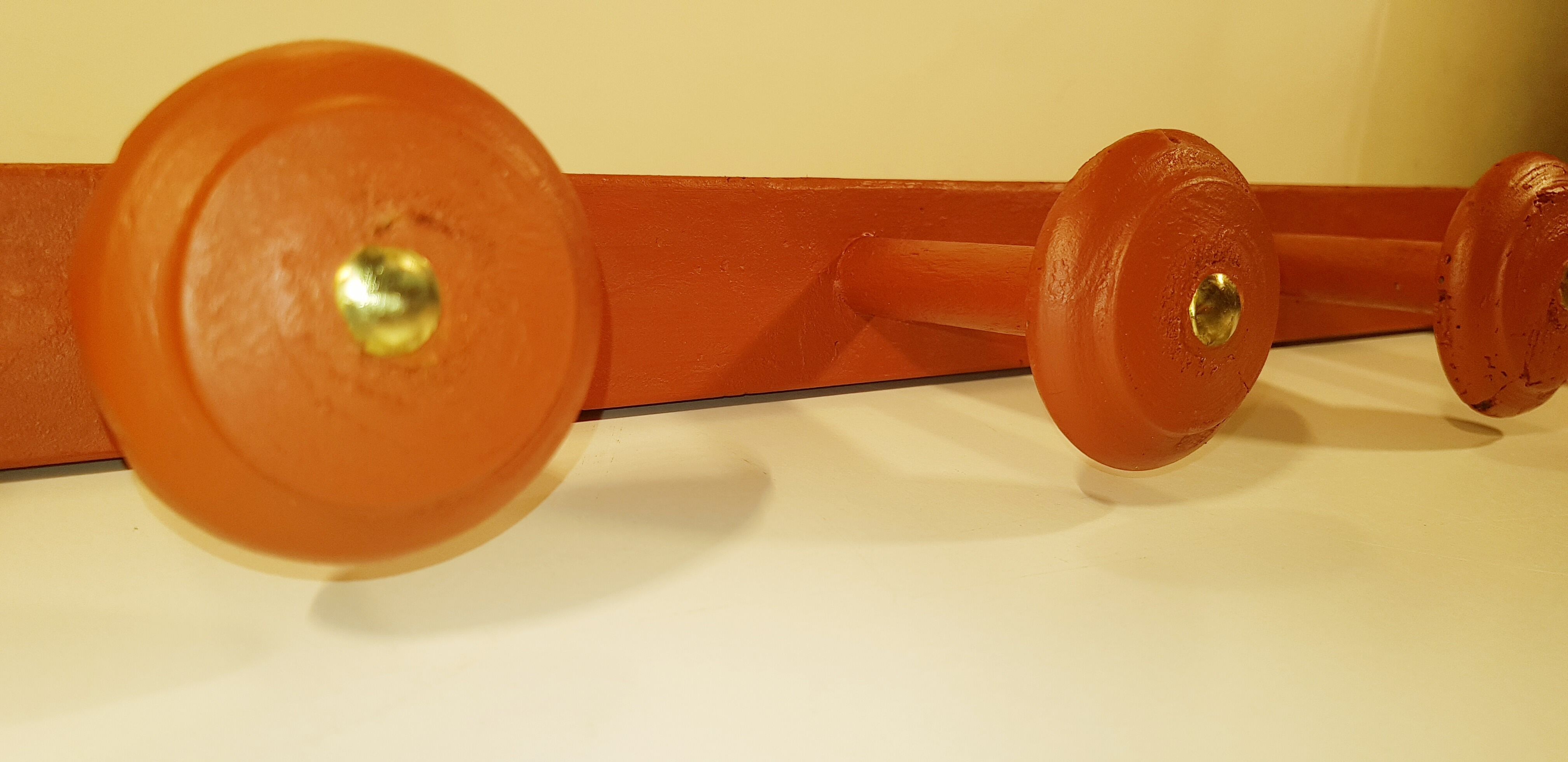 Old wooden wall coat holder