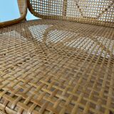 Vintage rattan and canning armchair