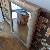 Vintage gray and pink mirror 35 x 25cm