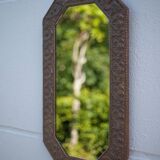 Repelled brass mirror, 74x43cm