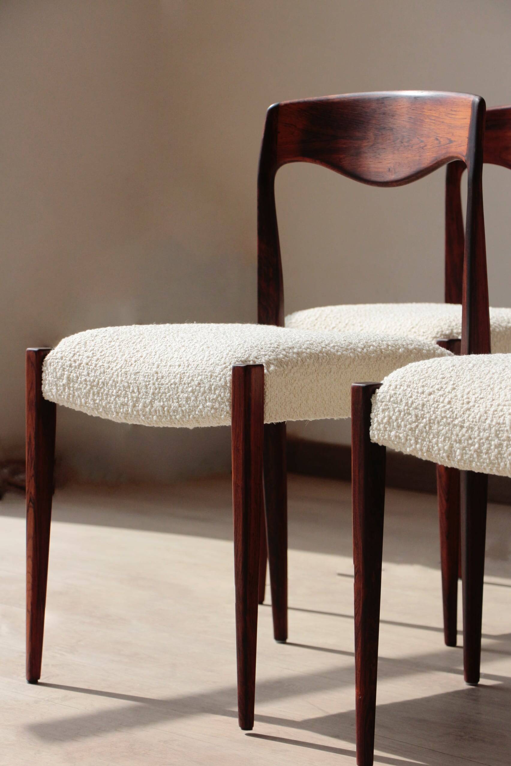 Set of 4 Scandinavian rosewood chairs – Otto Møller style | Vintage