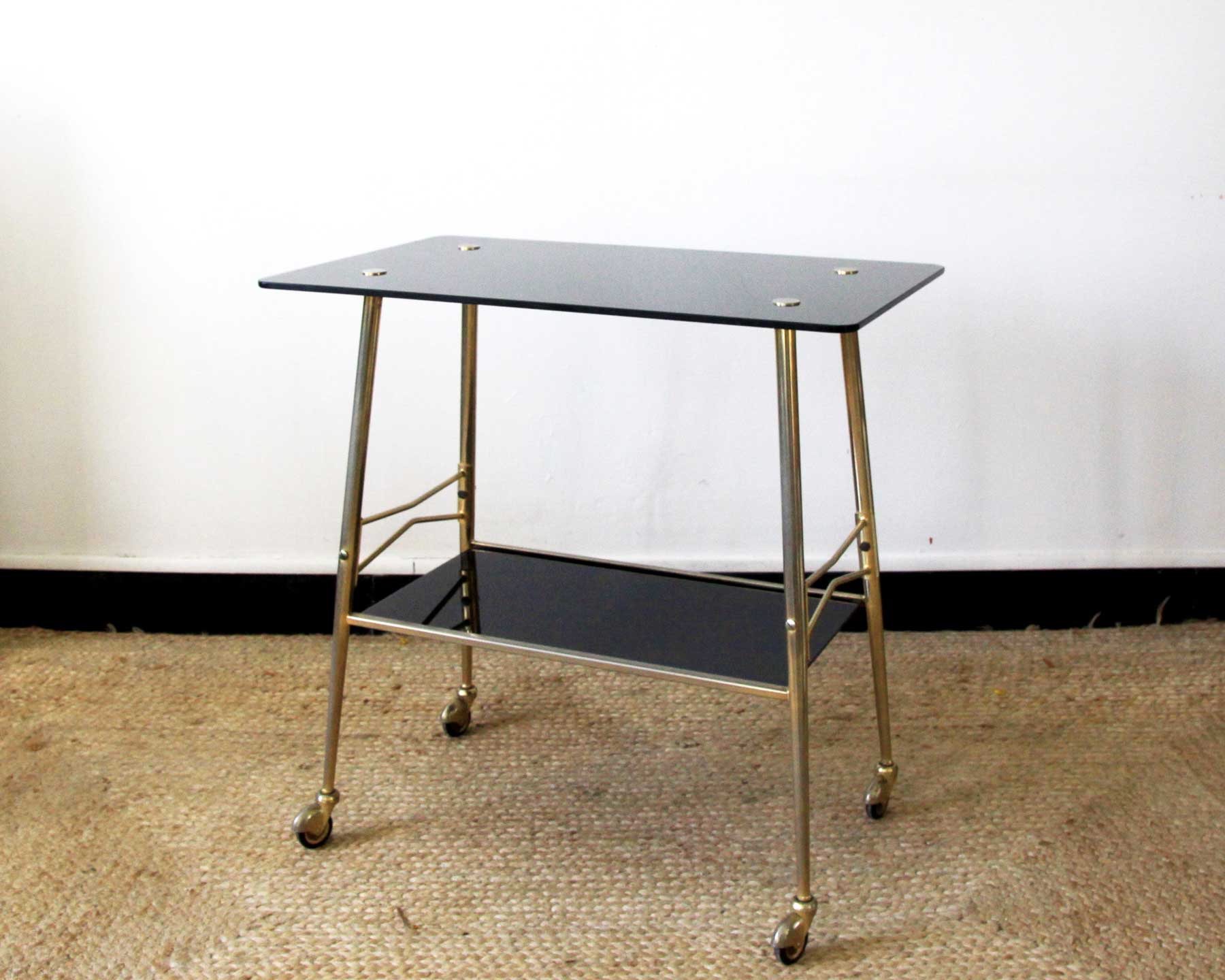 Vintage black and gold service