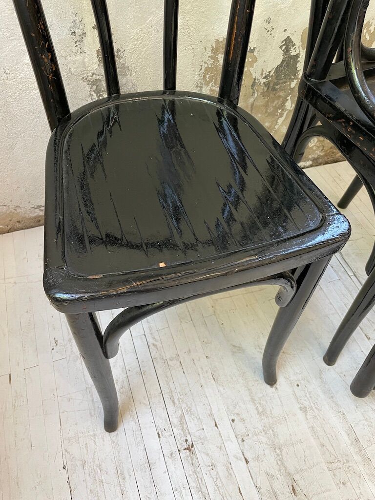 Lot 11 black Baumann bistro chairs