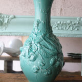 Naturalistic vase in glazed earthenware Utzschneider & Cie – Sarreguemines