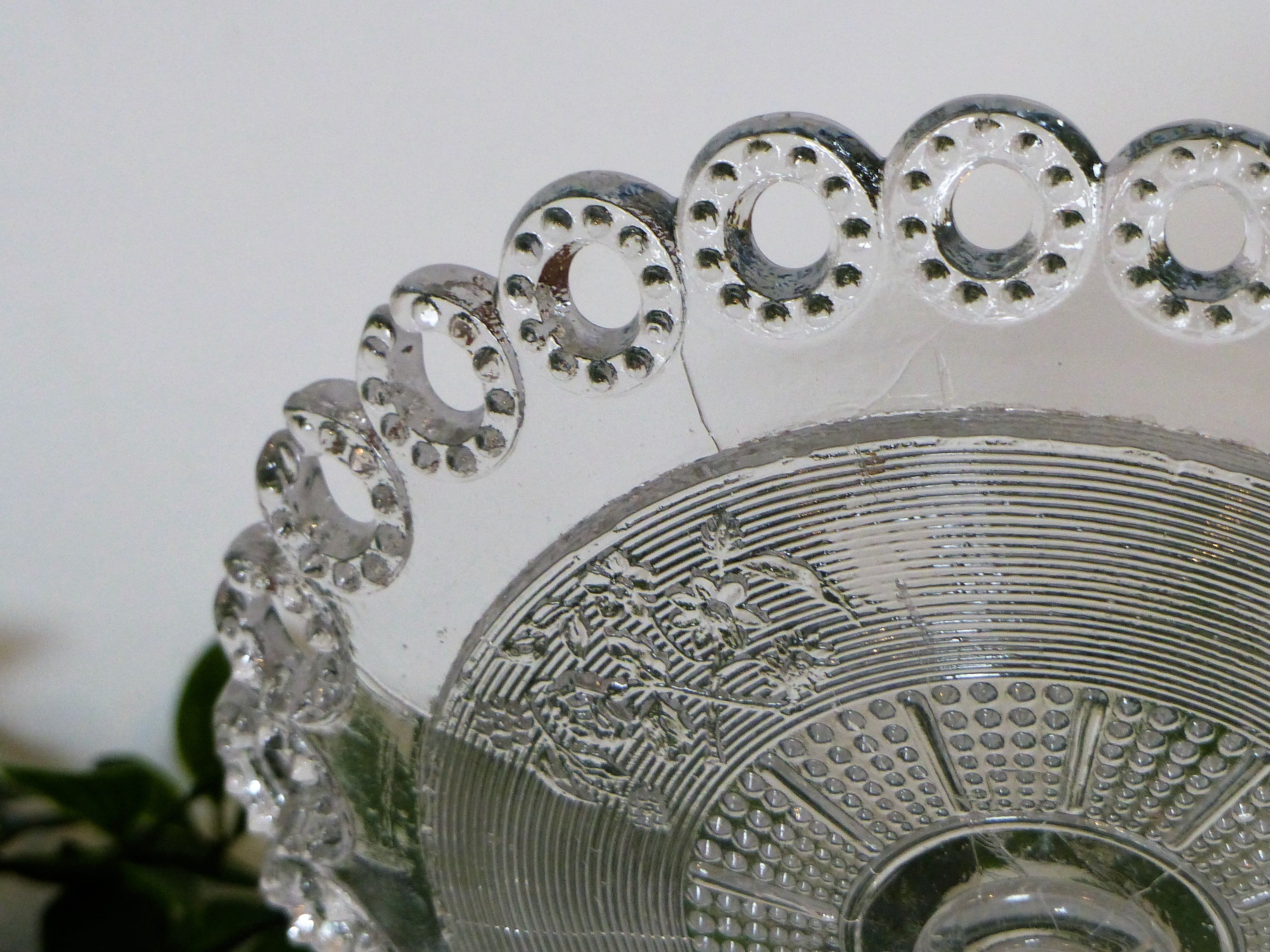 Fruit cup on foot moulded glass