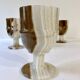 6 footed glasses in alabaster