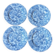 4 blue flower dinner plates, by Churchill - England