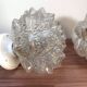 Pair of wall sconces in glass flower shape