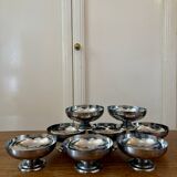 Set of 8 vintage stainless steel cups