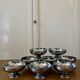 Lot de 8 coupes vintage en inox