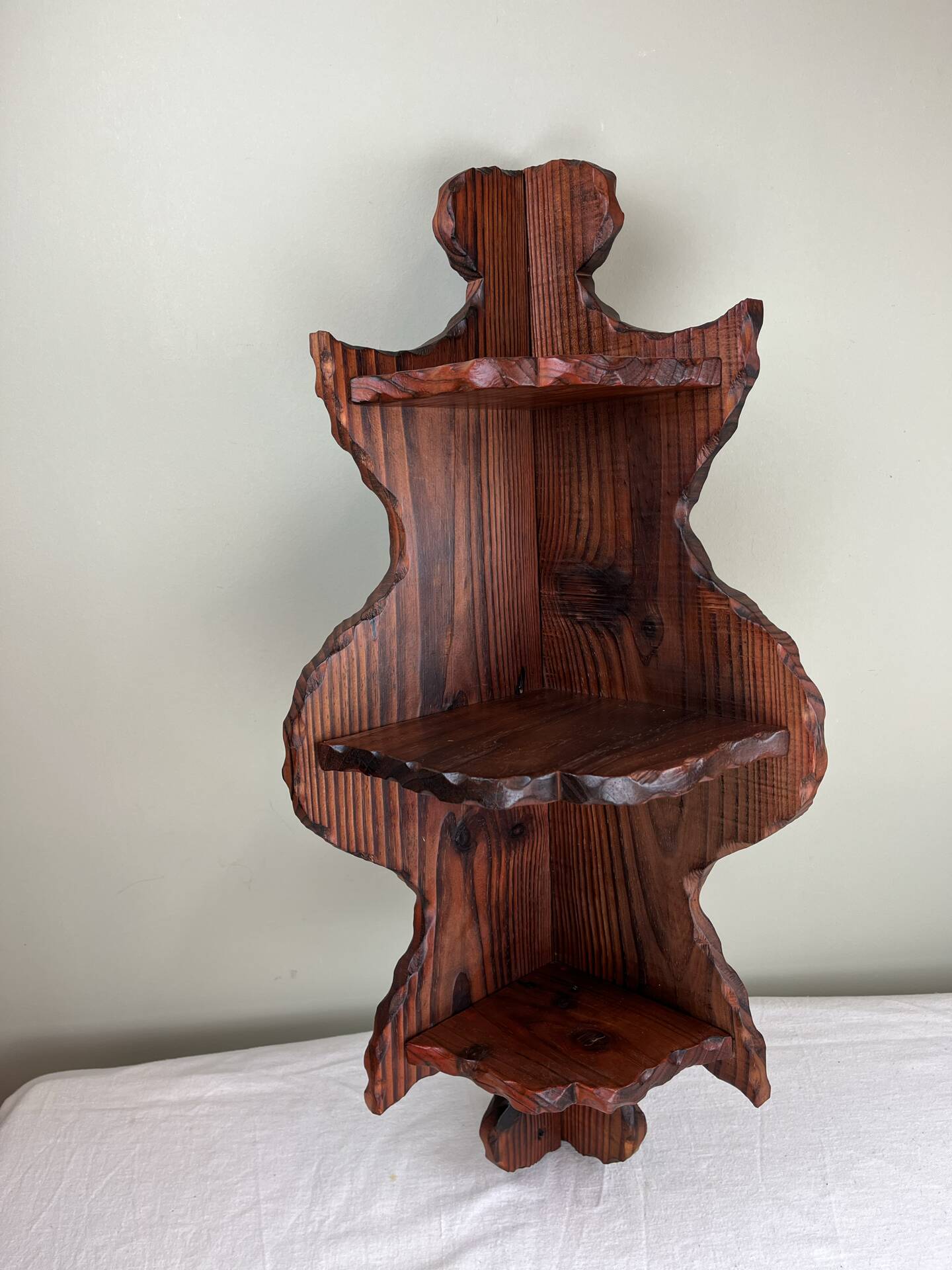 Brutalist corner shelf
