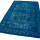 Hand-knotted anatolian 1980s 150 cm x 241 cm blue rug