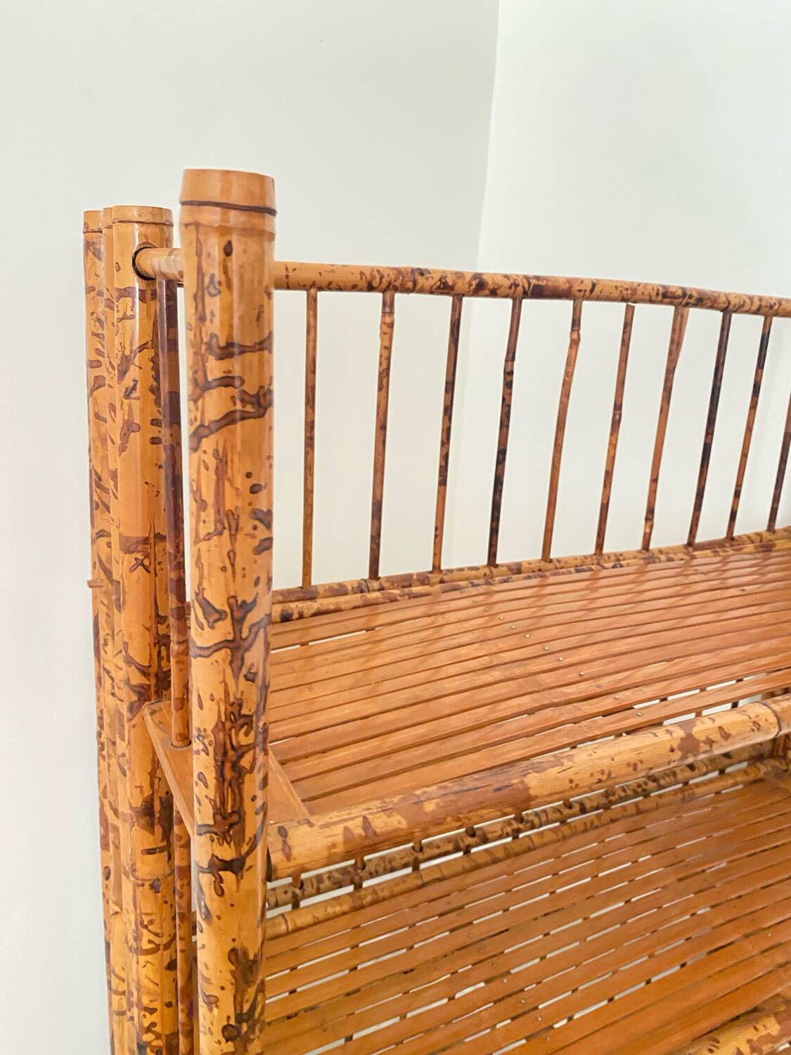 70's foldable bamboo shelf