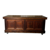 Large antique haberdashery counter in oak
