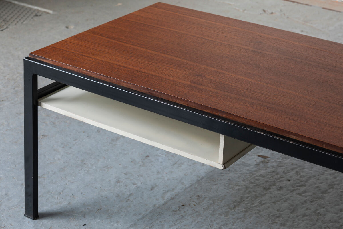 Coffee table, TU04, by Cees Braakman for Pastoe with magazine holder, Holland 1960’s