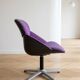 Purple Space Age swivel office chair from the 70s.