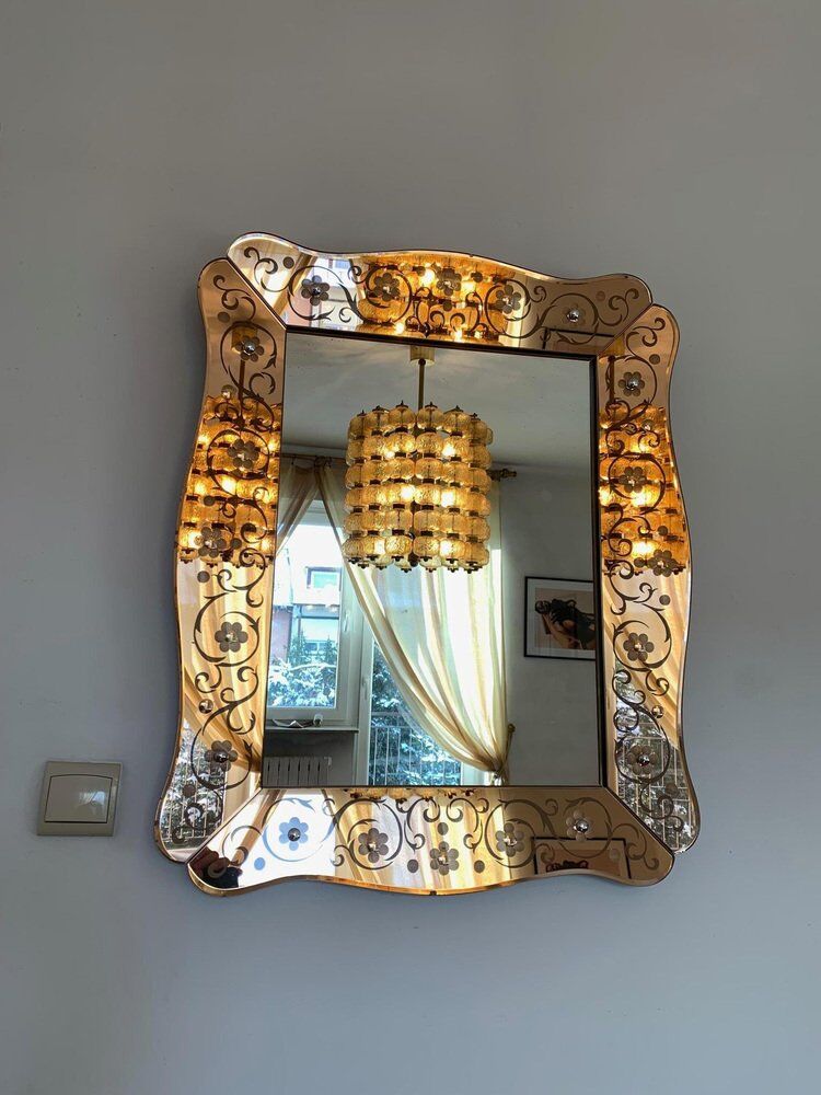 Mirror from Cristal Arte, Italy, 1950s